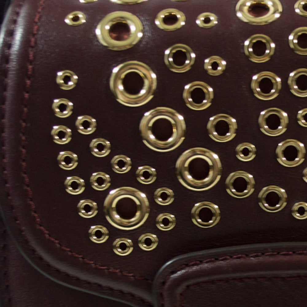 MICHAEL KORS CARY Oxblood Saddle Crossbody - Picture 8 of 13